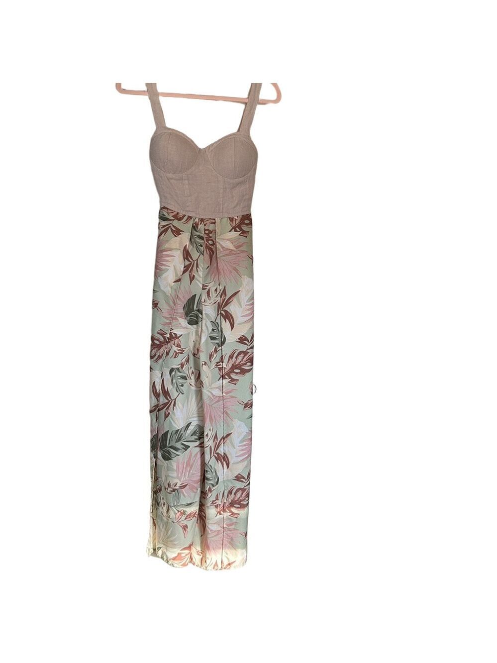 Floral Jumpsuit with Bustier Top